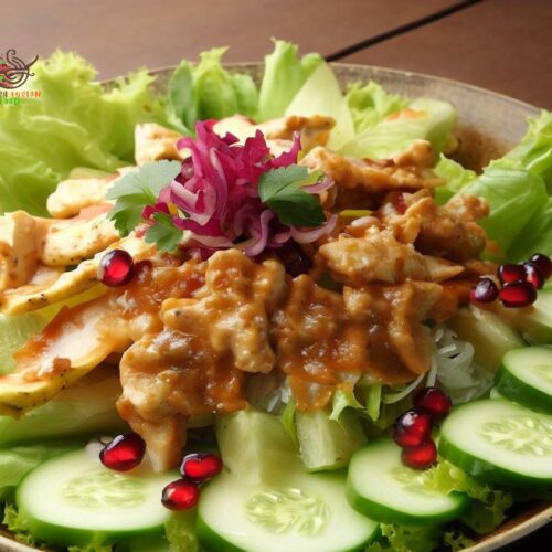 Chicken satay salad