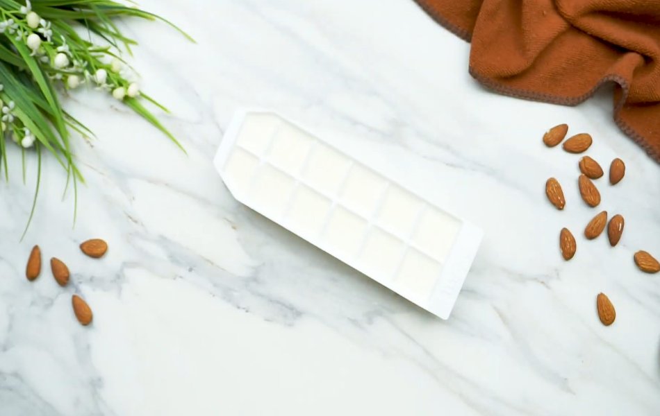 Freeze Almond Milk in a Cube Tray