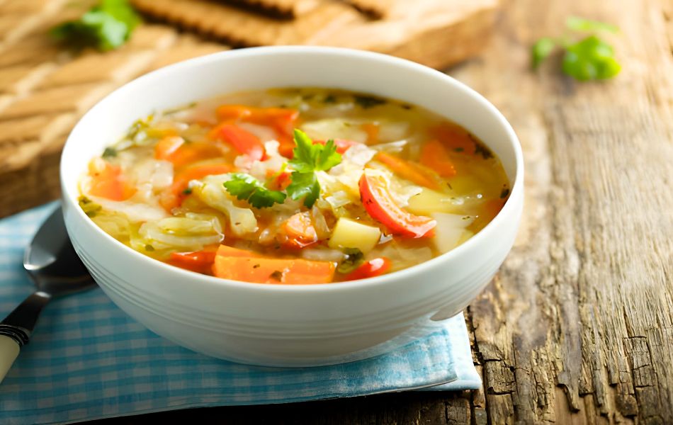 Vegetables are the stars of healthy soups.