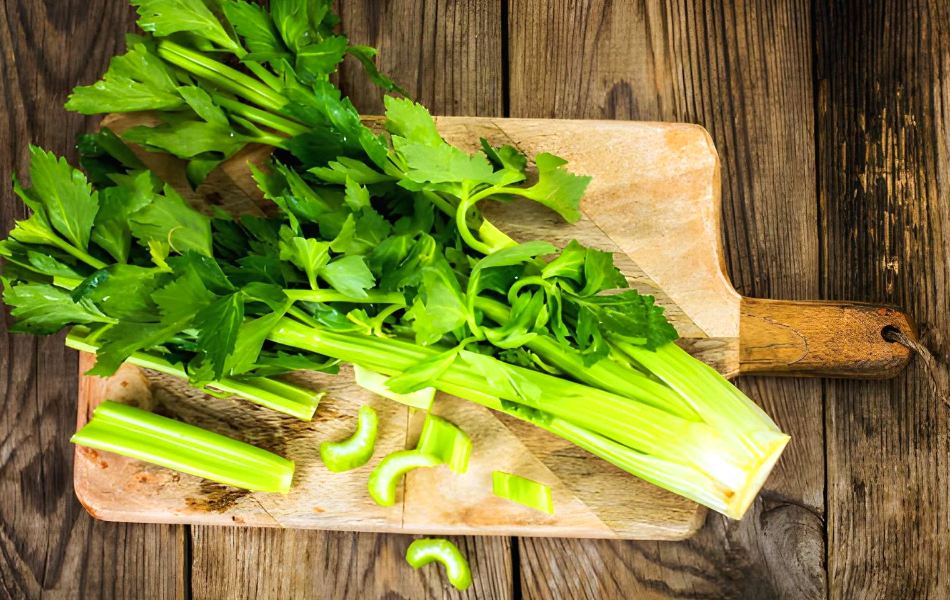 Fresh Celery Stalks and Leaves - Top Celery Seed Substitutes